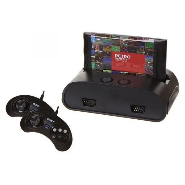 Игровая приставка RETRO GENESIS Modern 175 игр два джостика Mini Черный