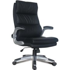 Кресло офисное Brabix Fregat EX-510 на колесиках, кожа рециклированная, черный