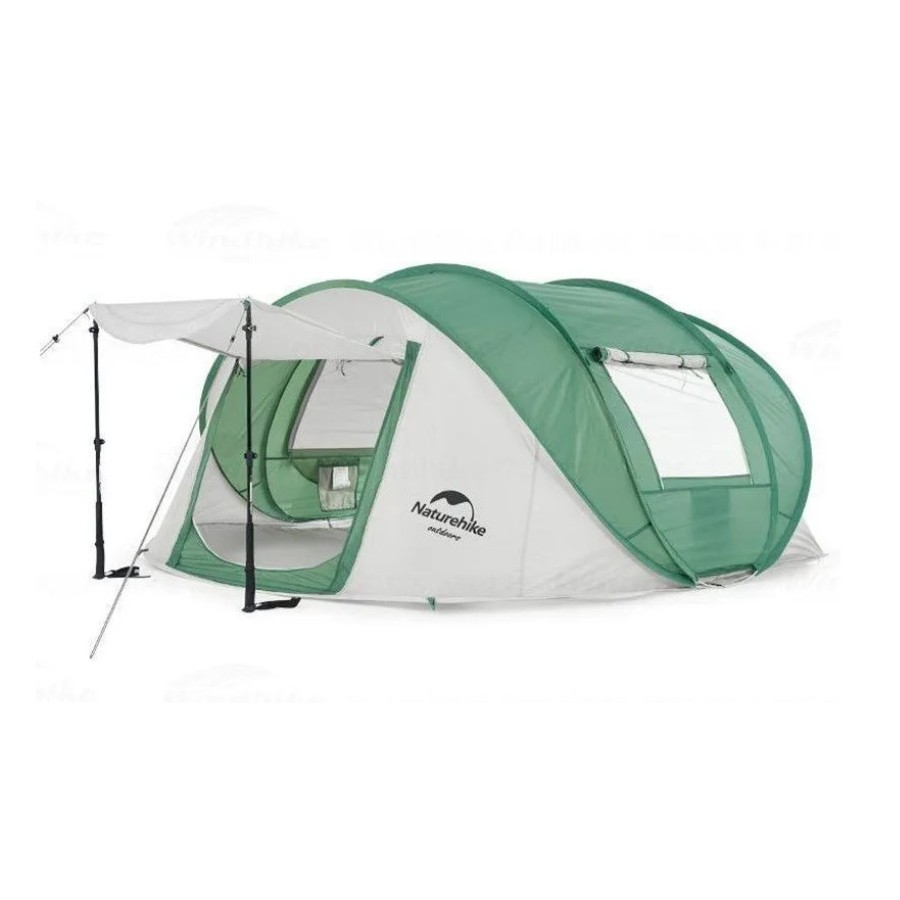 Палатка Naturehike CNH22ZP006-4DGRGR туристическая 4 мест. зеленый/серый